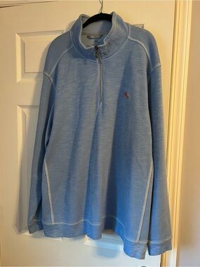 Tommy Bahama Light Blue Quarter-Zip Pullover